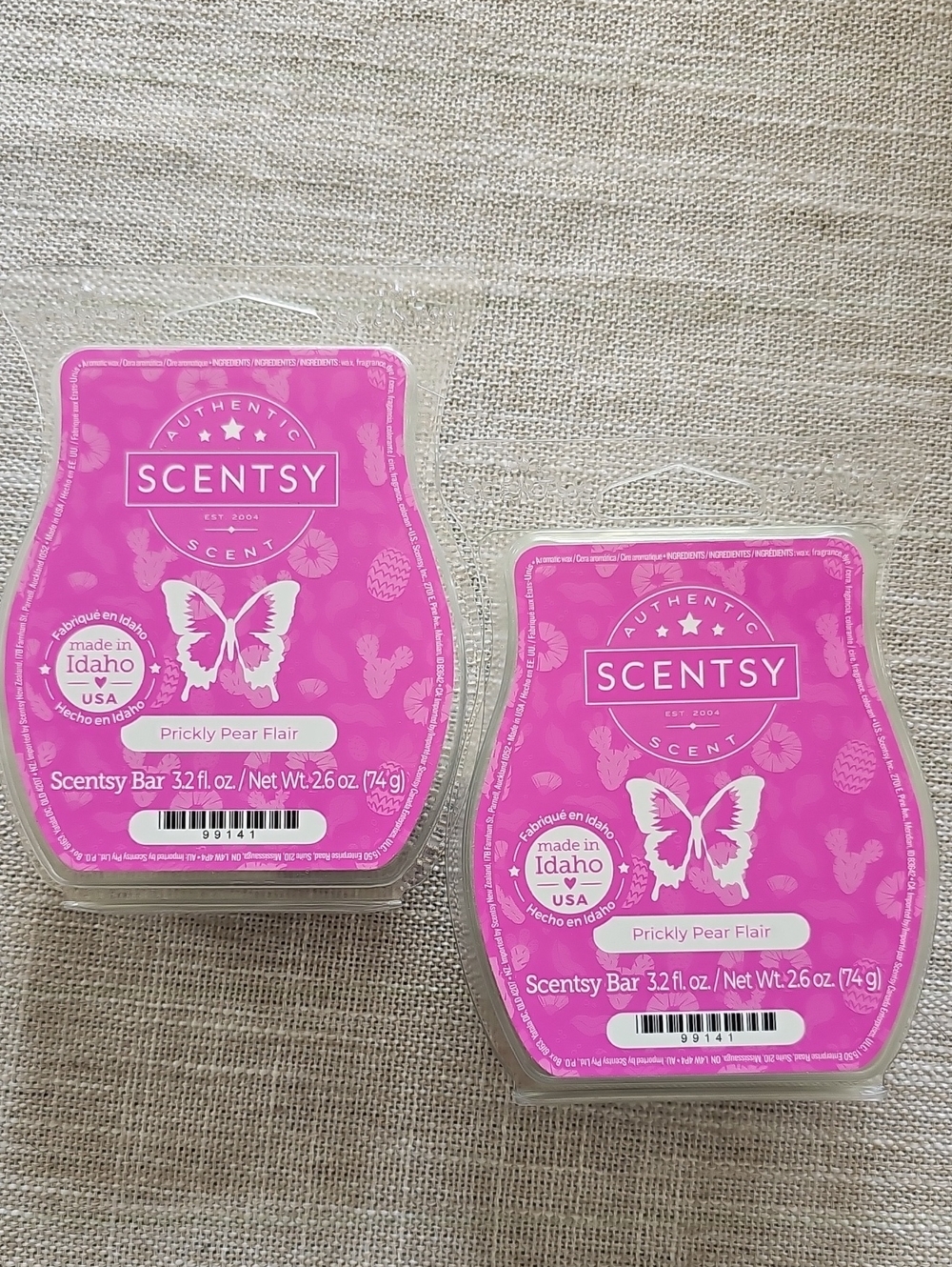 Scentsy Prickly Pear Flair Wax Bars - 2 Pack